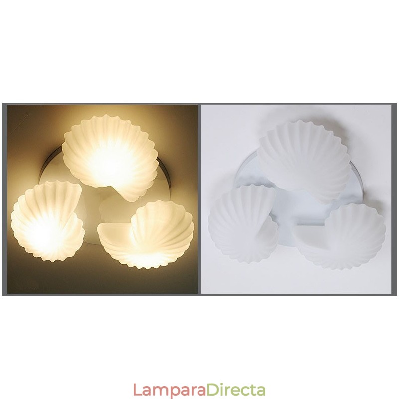 Lámpara de araña clásica tradicional integrada de 3 luces con pantalla de cristal