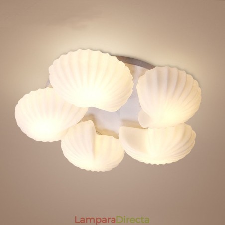 Lámpara de araña clásica tradicional integrada de 5 luces con pantalla de cristal Lámpara de araña clásica tradicional integrada de 5 luces con pantalla de cristal