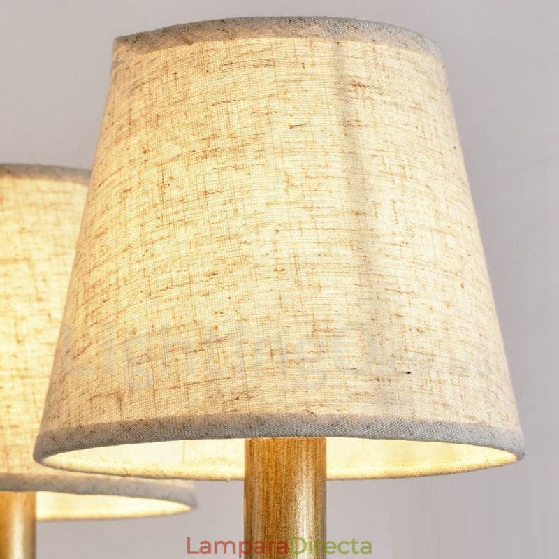 Lámpara de araña de metal integrada estilo rústico de 6 luces