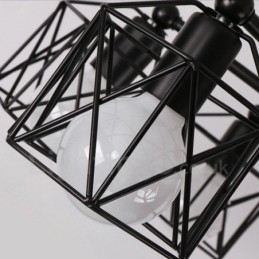 Lámpara de araña integrada rústica de 8 luces