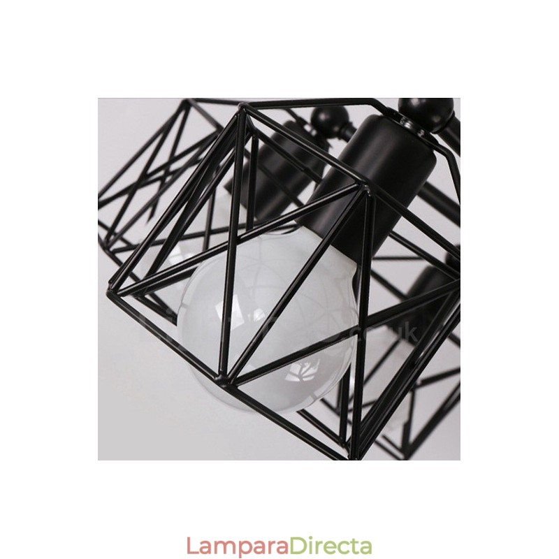 Lámpara de araña integrada rústica de 8 luces