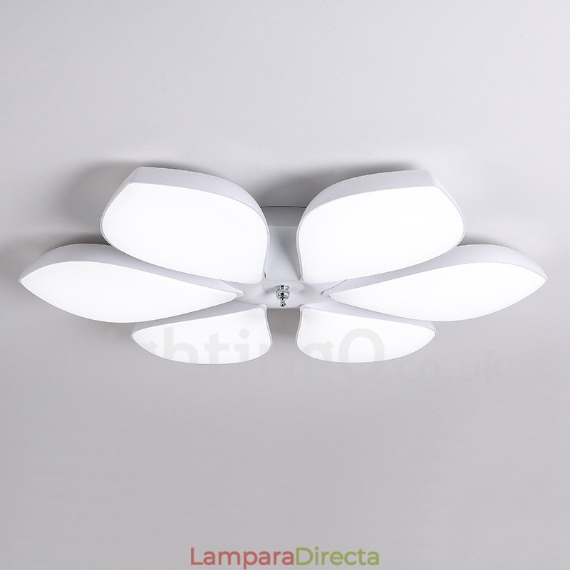 Lámpara empotrada de metal integrada, moderna y contemporánea, de 6 luces