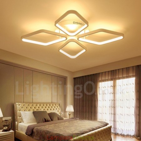 Lámpara empotrada de metal integrada contemporánea moderna de 4 luces Lámpara empotrada de metal integrada contemporánea moderna de 4 luces