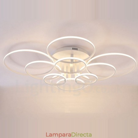Lámpara empotrada de metal integrada, moderna y contemporánea, de 10 luces Lámpara empotrada de metal integrada, moderna y contemporánea, de 10 luces