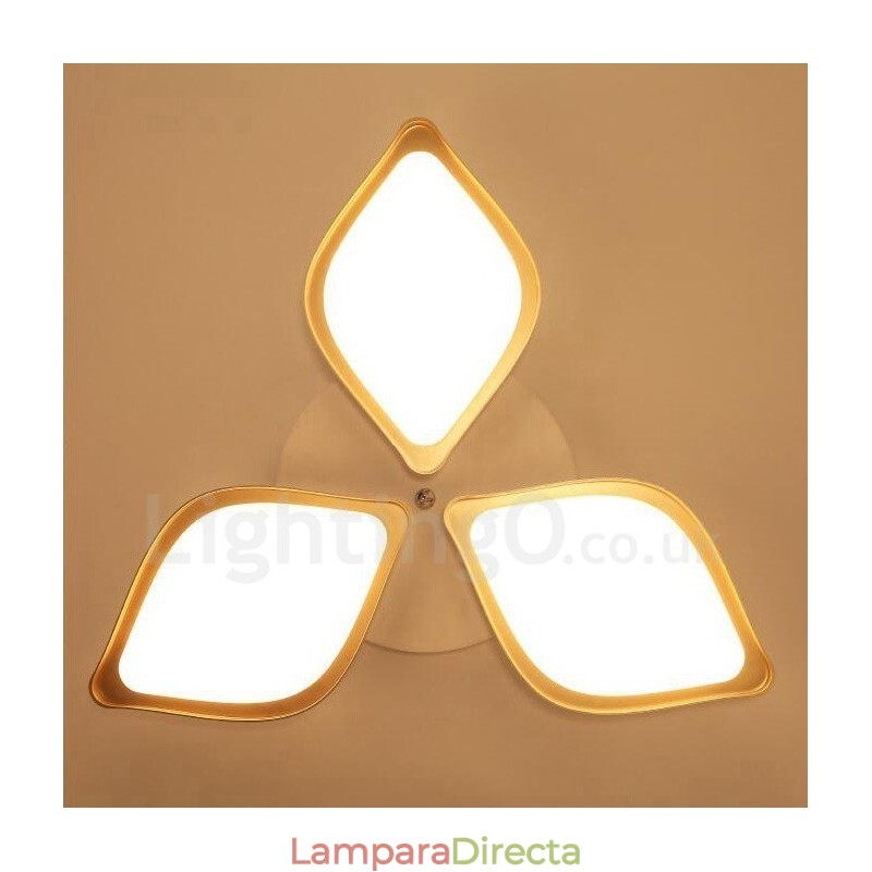 Lámpara empotrada de metal integrada contemporánea moderna de 3 luces