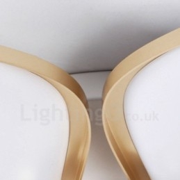 Lámpara empotrada de metal integrada contemporánea moderna de 3 luces