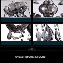 Lámpara de araña de cristal de lujo Lámpara de araña de cristal K9