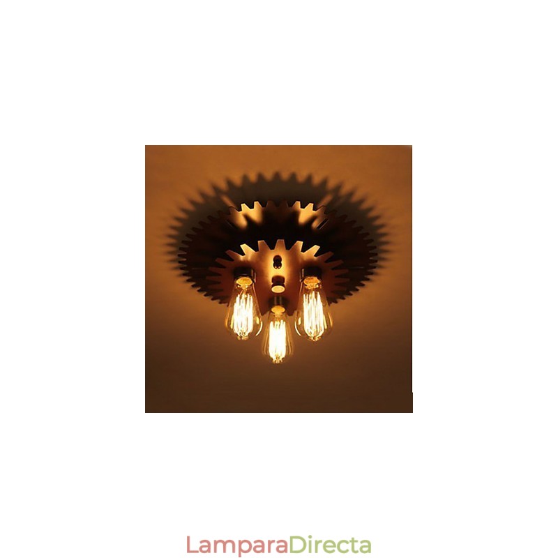 Lámparas de techo negras con forma de lámpara de pared Lámpara Maquinaria simple