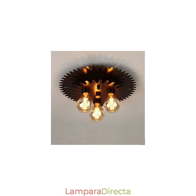 Lámparas de techo negras con forma de lámpara de pared Lámpara Maquinaria simple