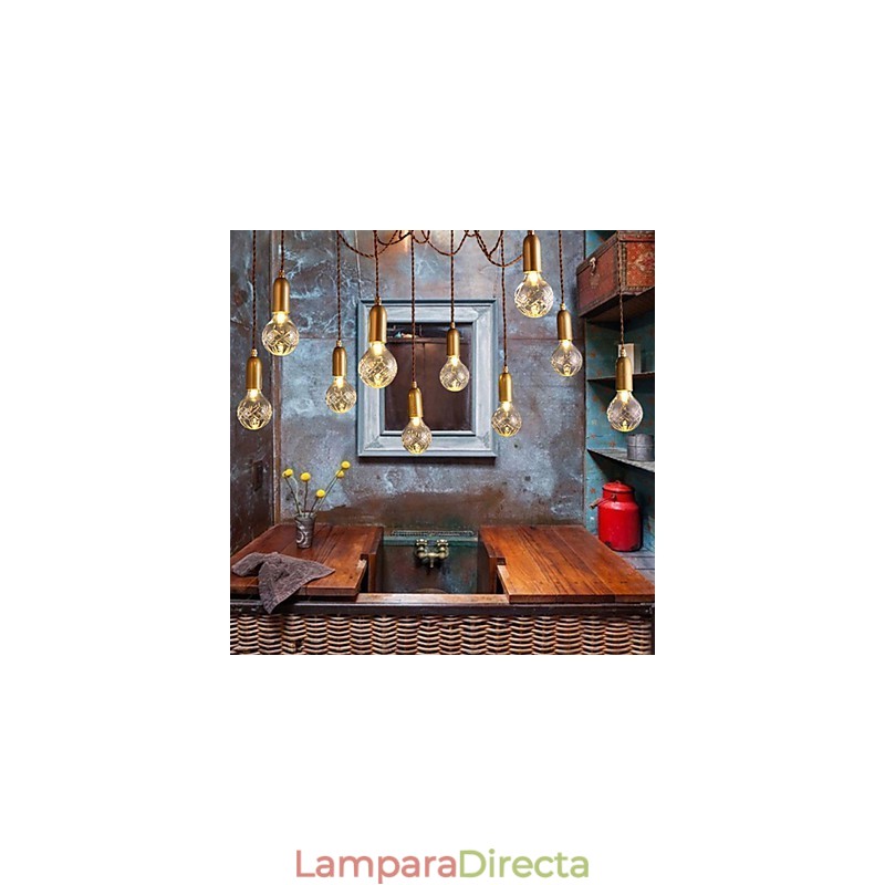 Lámpara de araña estilo mini moderna contemporánea de metal