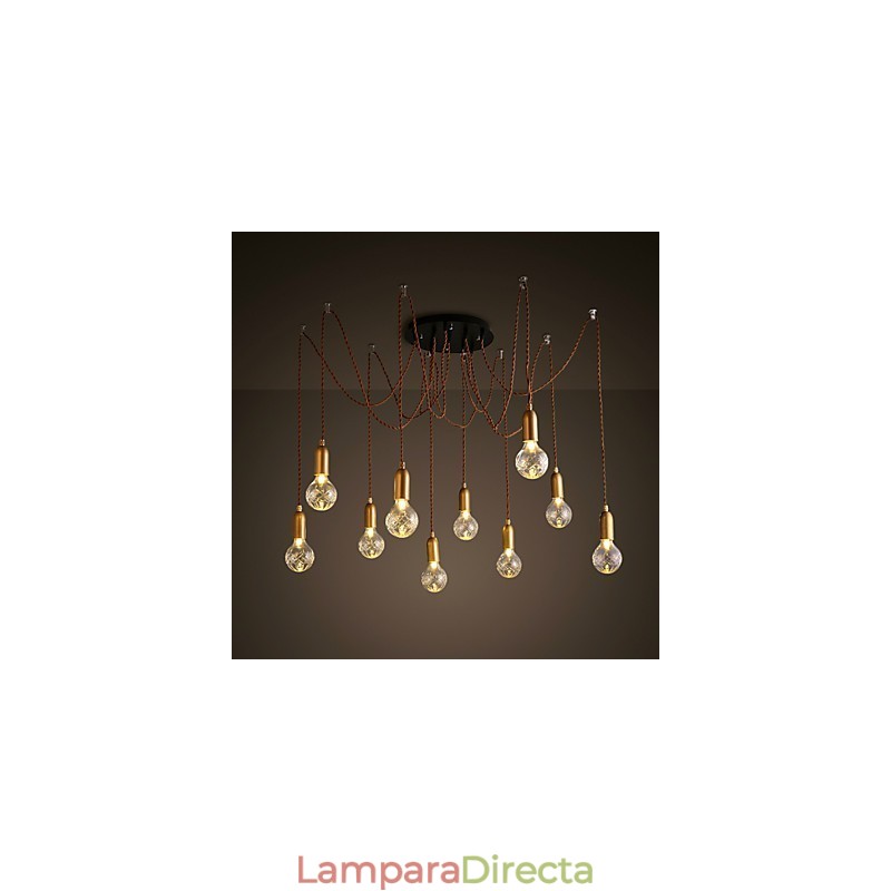 Lámpara de araña estilo mini moderna contemporánea de metal