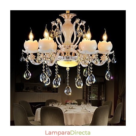 Colgante de cristal de jade de aleación de zinc de estilo europeo de lujo Colgante de cristal de jade de aleación de zinc de estilo europeo de lujo