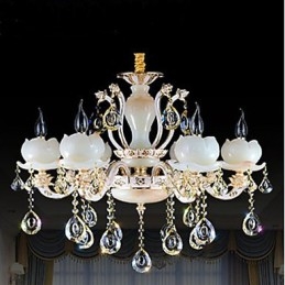 Colgante de cristal de jade de aleación de zinc de estilo europeo de lujo