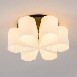 Lámpara empotrada integrada Rustic Lodge de 6 luces