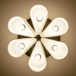 Lámpara empotrada integrada Rustic Lodge de 6 luces