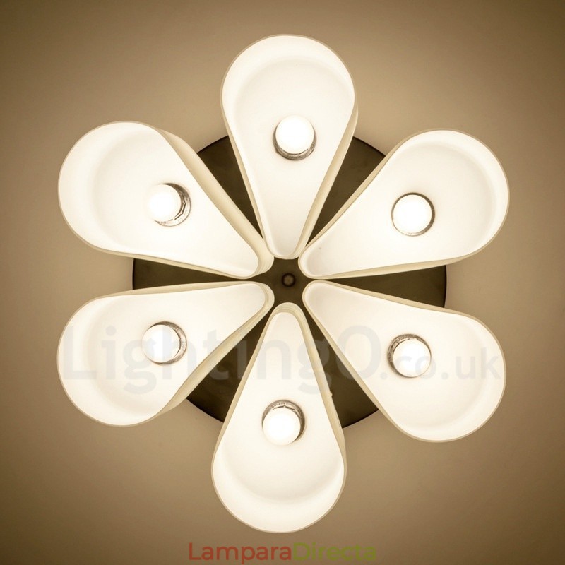 Lámpara empotrada integrada Rustic Lodge de 6 luces