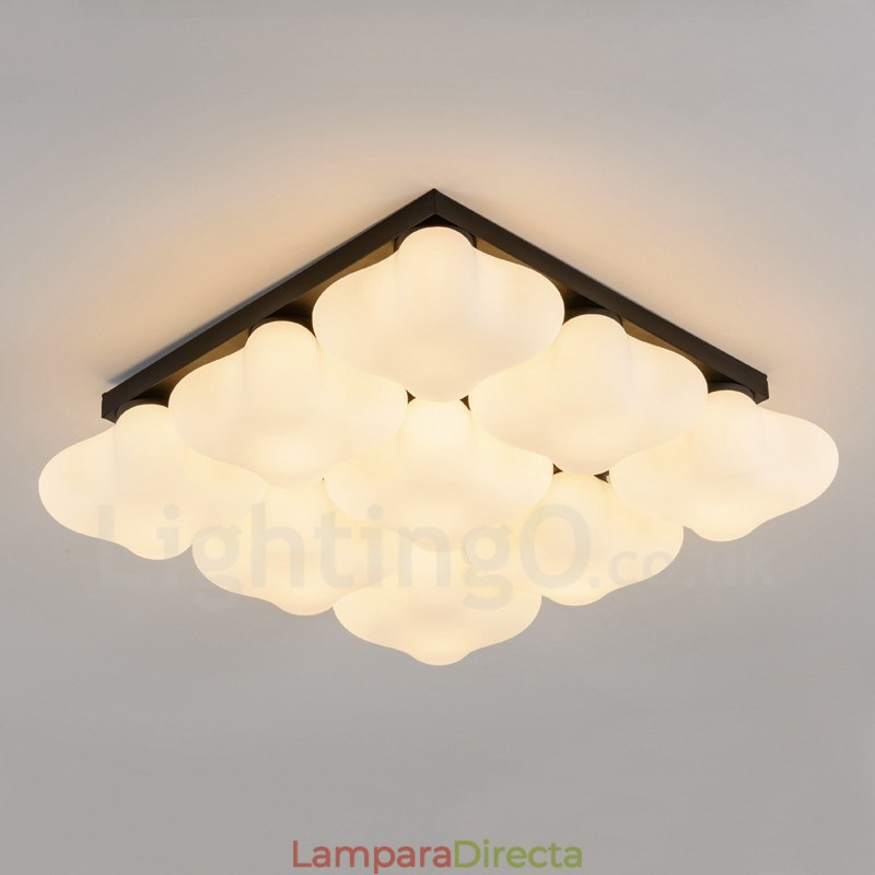 Lámpara empotrada integrada Rustic Lodge de 9 luces