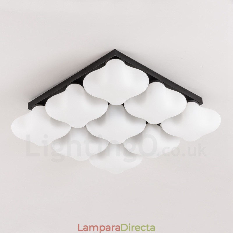 Lámpara empotrada integrada Rustic Lodge de 9 luces