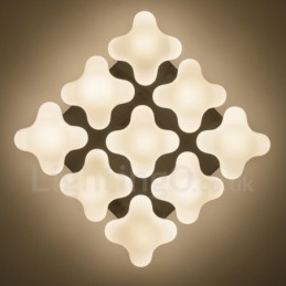 Lámpara empotrada integrada Rustic Lodge de 9 luces