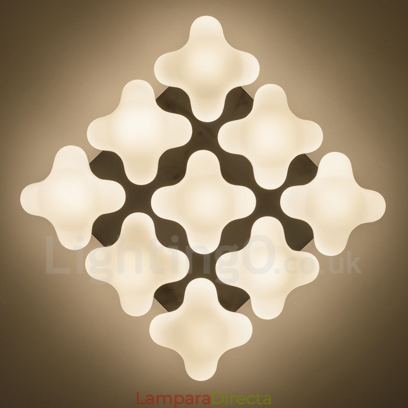 Lámpara empotrada integrada Rustic Lodge de 9 luces