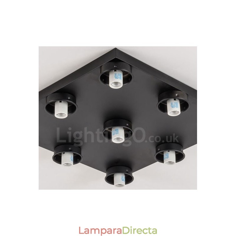 Lámpara empotrada integrada Rustic Lodge de 9 luces