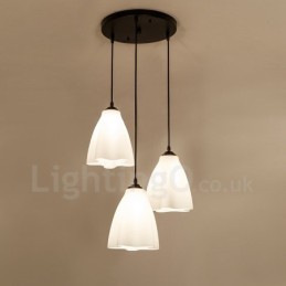 Lámpara colgante clásica tradicional de metal integrada de 3 luces