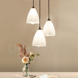 Lámpara colgante clásica tradicional de metal integrada de 3 luces