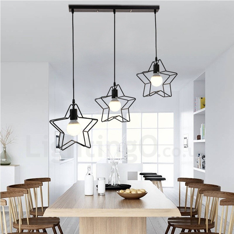 Lámpara colgante integrada contemporánea moderna de 3 luces