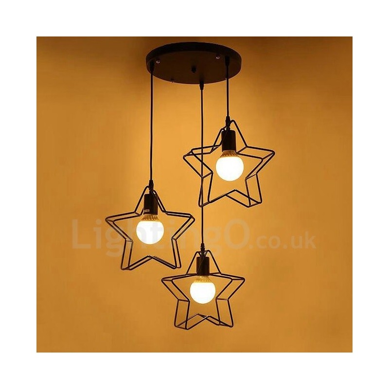 Lámpara colgante integrada contemporánea moderna de 3 luces