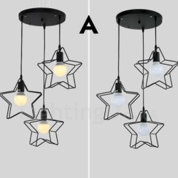 Lámpara colgante integrada contemporánea moderna de 3 luces