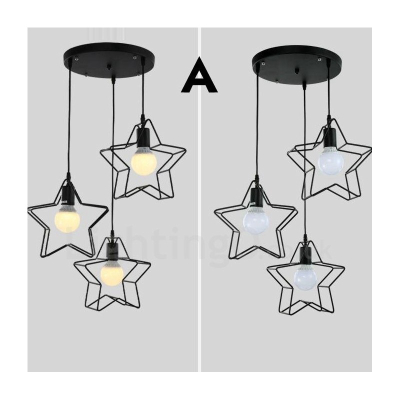 Lámpara colgante integrada contemporánea moderna de 3 luces