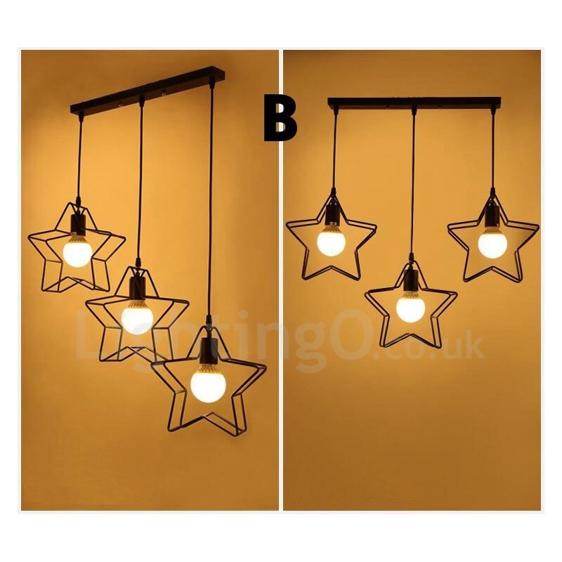 Lámpara colgante integrada contemporánea moderna de 3 luces