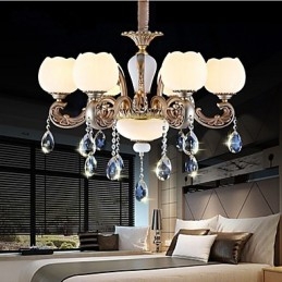 Colgante de cristal de estilo europeo, creativo, estilo coreano-americano, aleación de zinc, luces de jardín