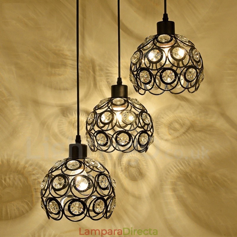 Lámpara colgante integrada Rustic Lodge de 3 luces