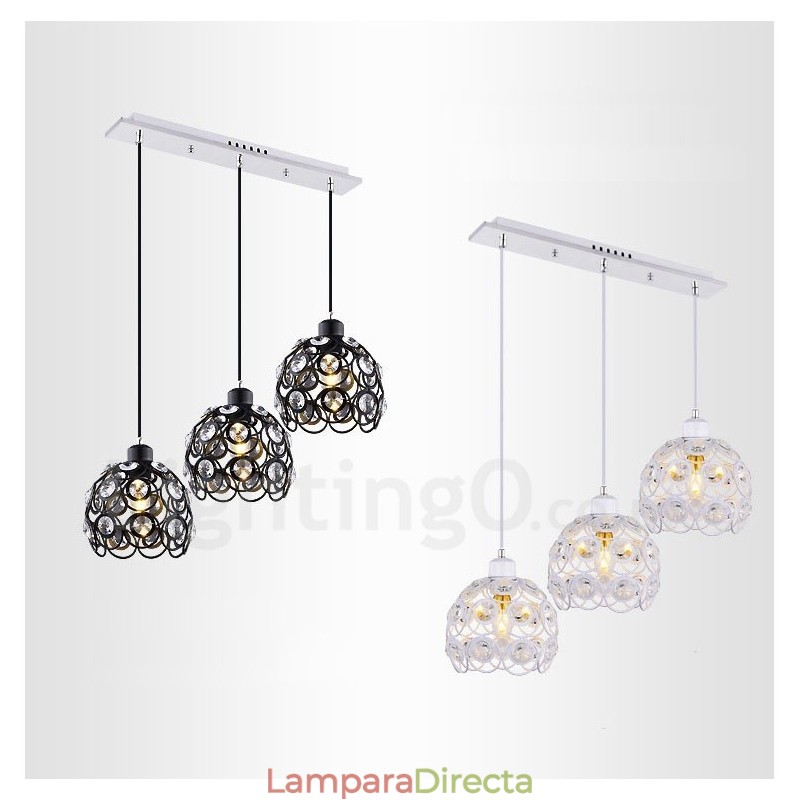 Lámpara colgante integrada Rustic Lodge de 3 luces