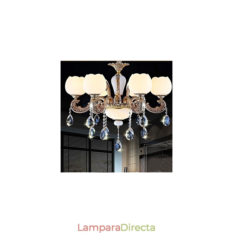 Colgante de cristal de estilo europeo, creativo, estilo coreano-americano, aleación de zinc, luces de jardín