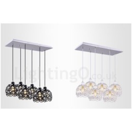 Lámpara colgante integrada Rustic Lodge de 6 luces