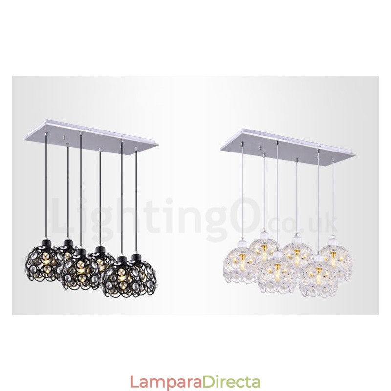 Lámpara colgante integrada Rustic Lodge de 6 luces