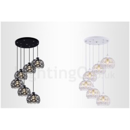 Lámpara colgante integrada Rustic Lodge de 6 luces