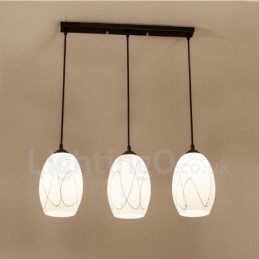 Lámpara colgante de metal integrada Rustic Lodge de 3 luces