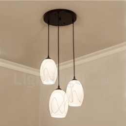 Lámpara colgante de metal integrada Rustic Lodge de 3 luces