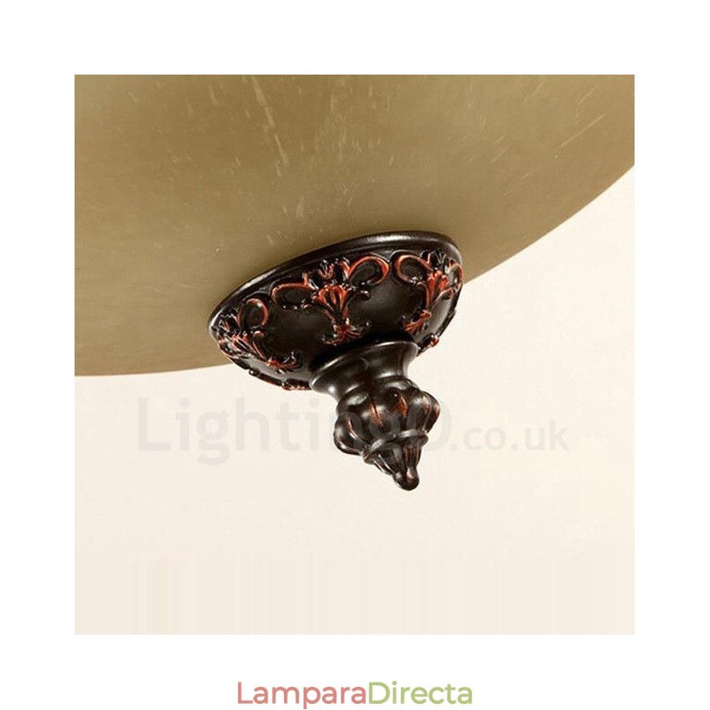 Lámpara empotrada de metal integrada Rustic Lodge de una sola luz