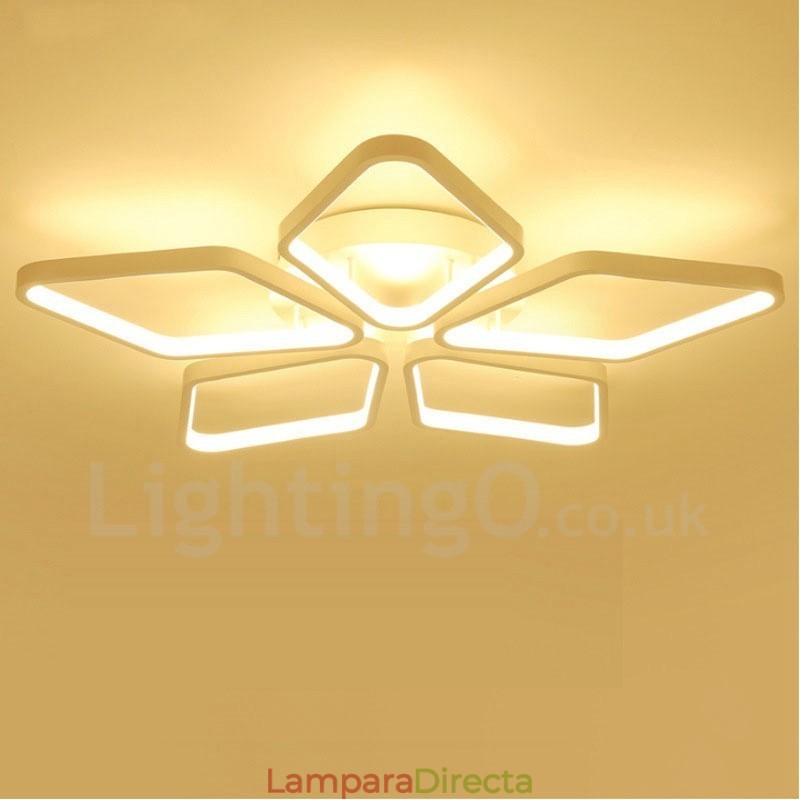 Lámpara empotrada de metal integrada contemporánea moderna de 5 luces