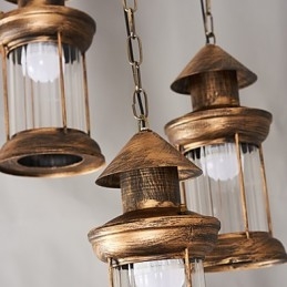 Lámpara colgante de metal estilo retro mini de estilo rústico Lodge
