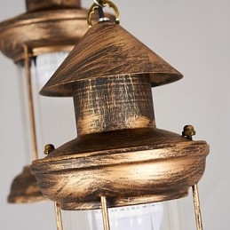 Lámpara colgante de metal estilo retro mini de estilo rústico Lodge
