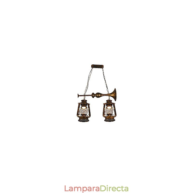 Lámpara colgante de metal estilo retro mini de estilo rústico Lodge