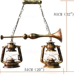 Lámpara colgante de metal estilo retro mini de estilo rústico Lodge