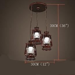 Lámpara colgante de metal estilo retro mini de estilo rústico Lodge
