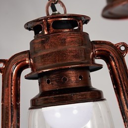 Lámpara colgante de metal estilo retro mini de estilo rústico Lodge
