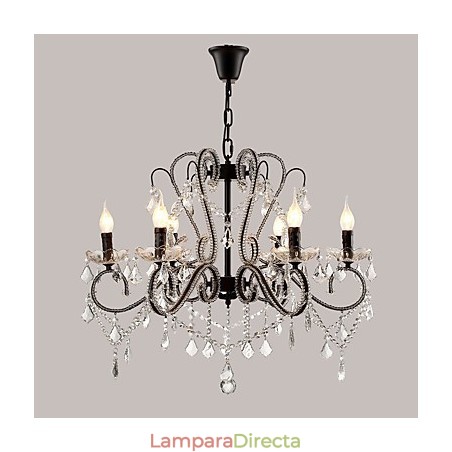 Lámpara de araña de cristal de 6 luces, moderna, contemporánea, tradicional, clásica, rústica, estilo cabaña, vintage, retro. Lámpara de araña de cristal de 6 luces, moderna, contemporánea, tradicional, clásica, rústica, estilo cabaña, vintage, retro.